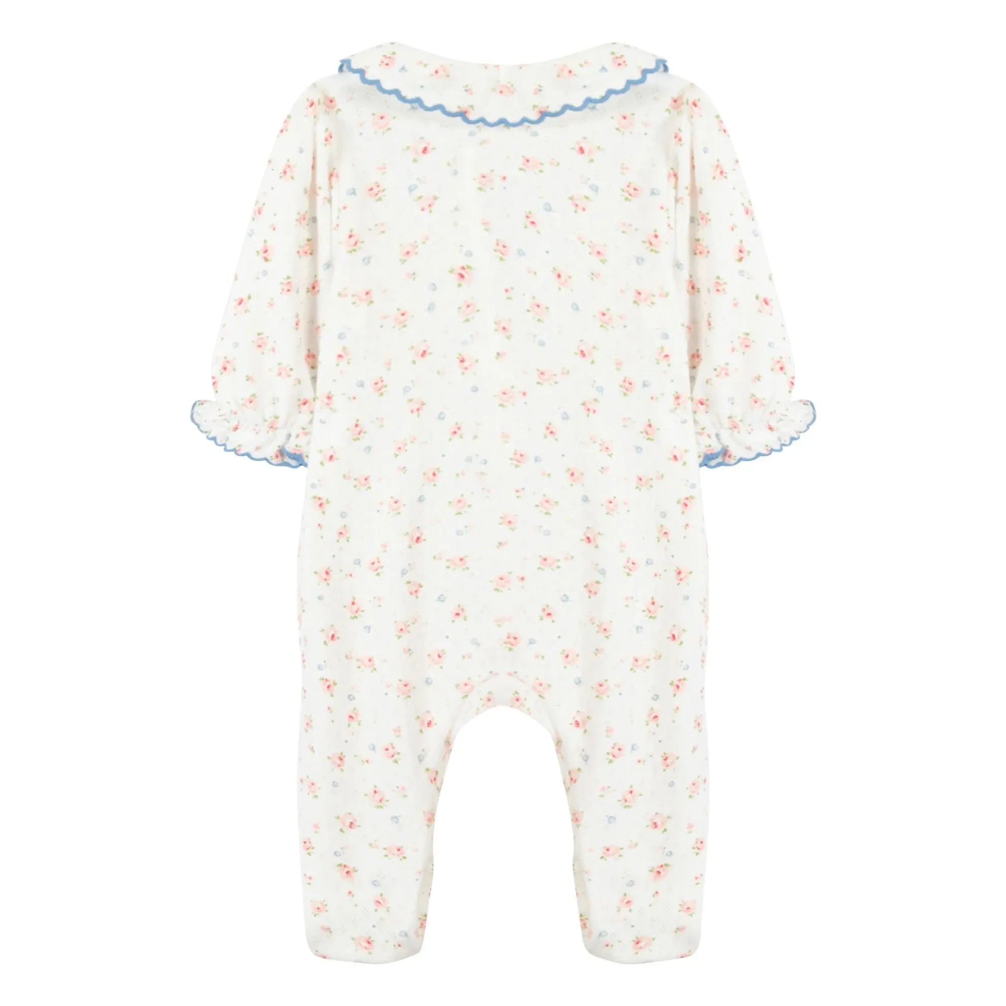Tartine et Chocolat - Floral Lace Collar Pajama | Ecru