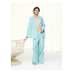 Forte Forte - Square Cut Taffeta Embroidered Jacket | Aqua