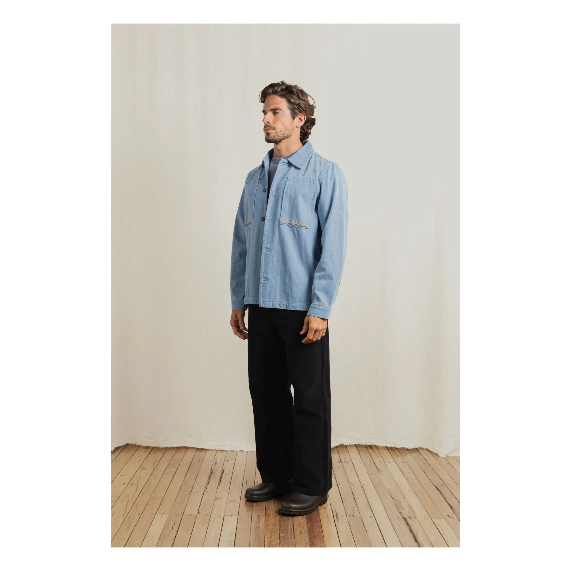 Rhythm - Arguam LS overshirt | Light Blue