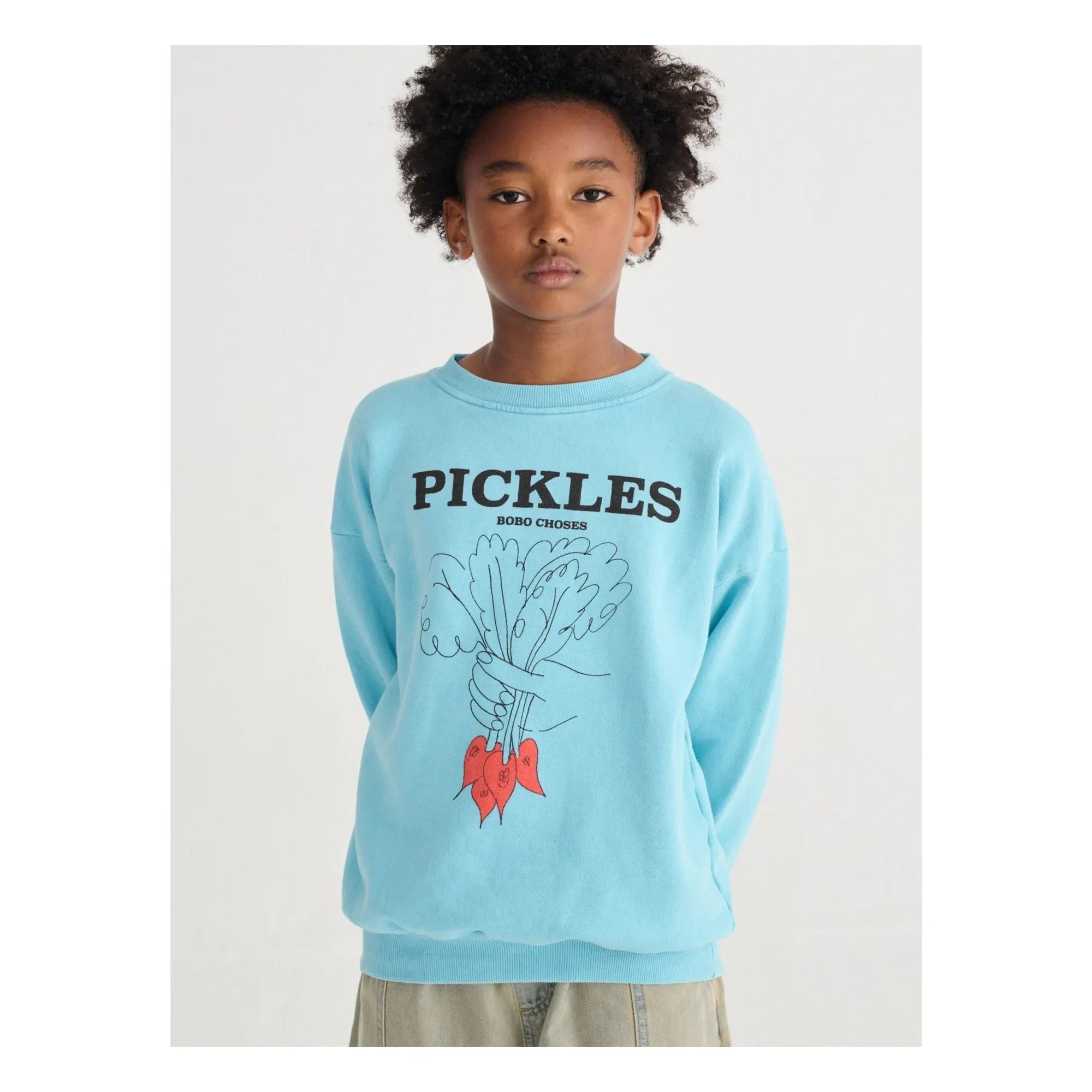 Bobo Choses - Pickles Organic Cotton Sweatshirt | Light Blue