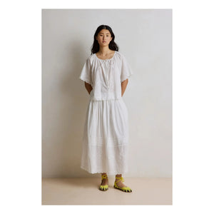 Hod - Jade Embroidered Blouse | White