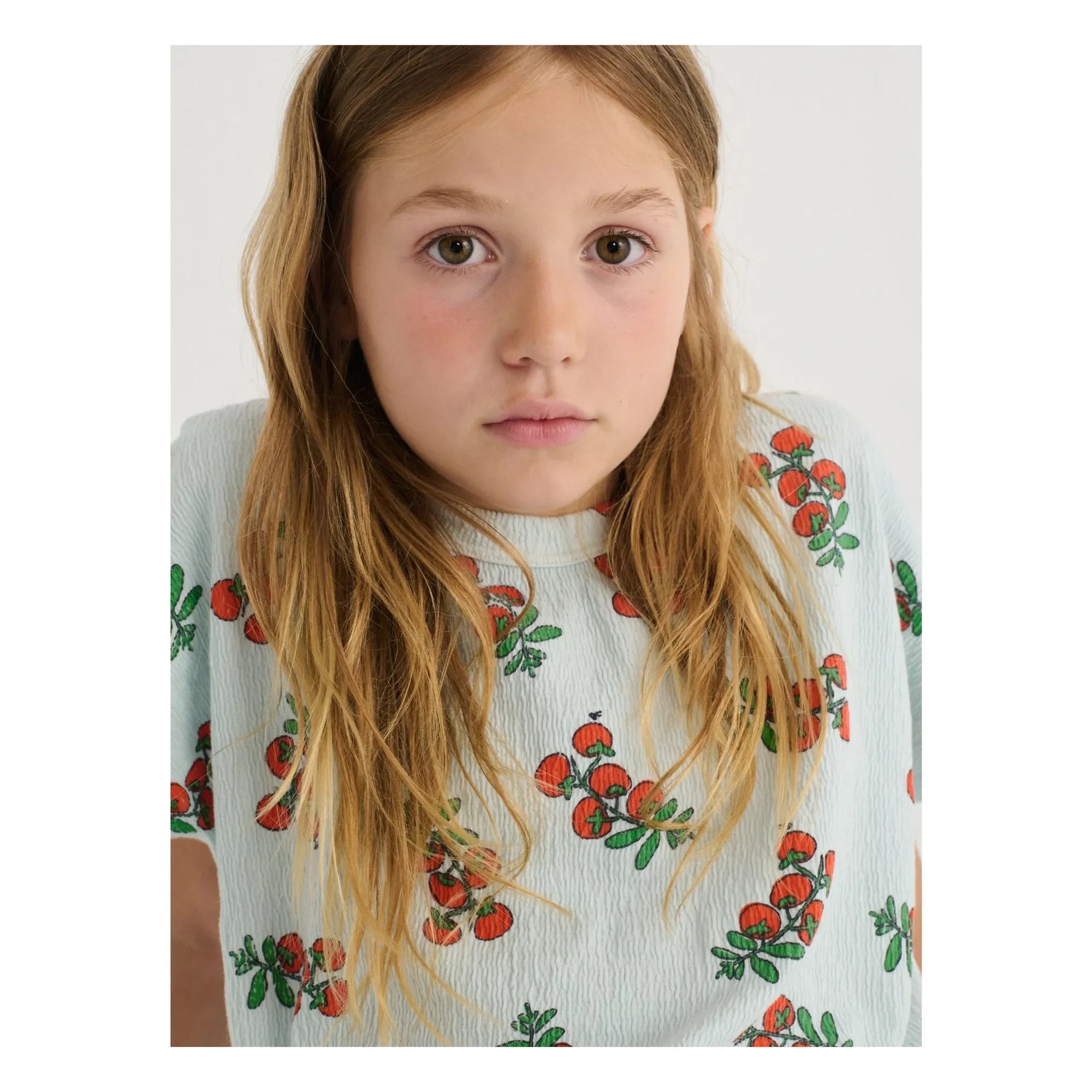 Bobo Choses - Organic Cotton Tomato Crop T-Shirt | Light blue
