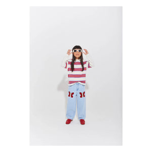 Wynken - Striped Organic Cotton T-Shirt | Purple