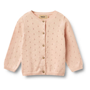 Wheat - Maia Organic Cotton Baby Knitwear Cardigan | Light Powder