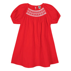 Bonton - Nala Gathered Dress | Vermilion