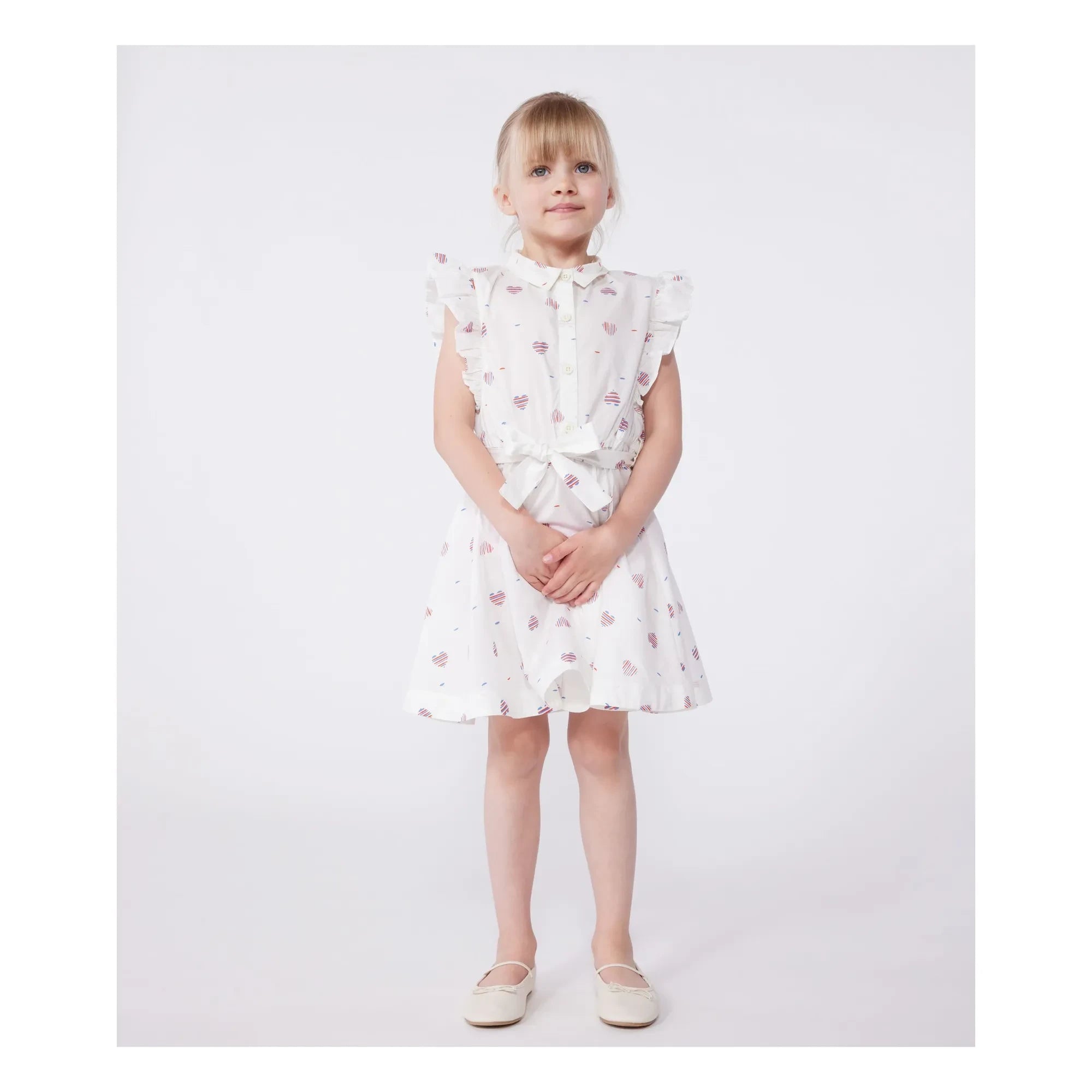 Petit Bateau - Bory Organic Cotton Poplin Dress | Cream