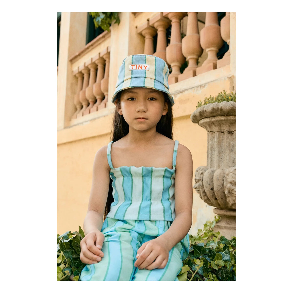 Tinycottons - Striped Bob | Light blue