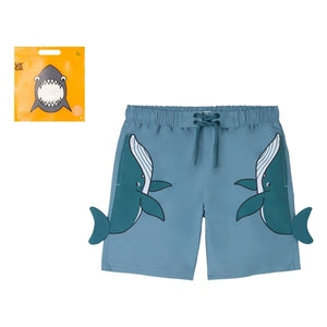 Stella McCartney Kids - Whale Print Swim Shorts | Blue