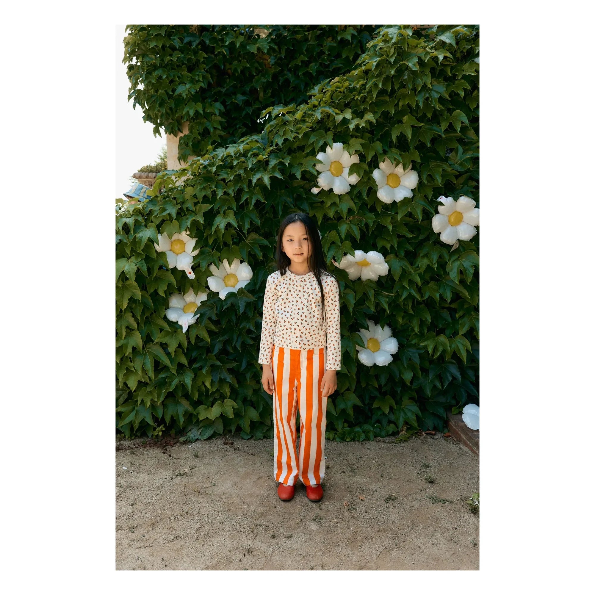 Tinycottons - Ribbed Tank Top Roses Organic Cotton | White