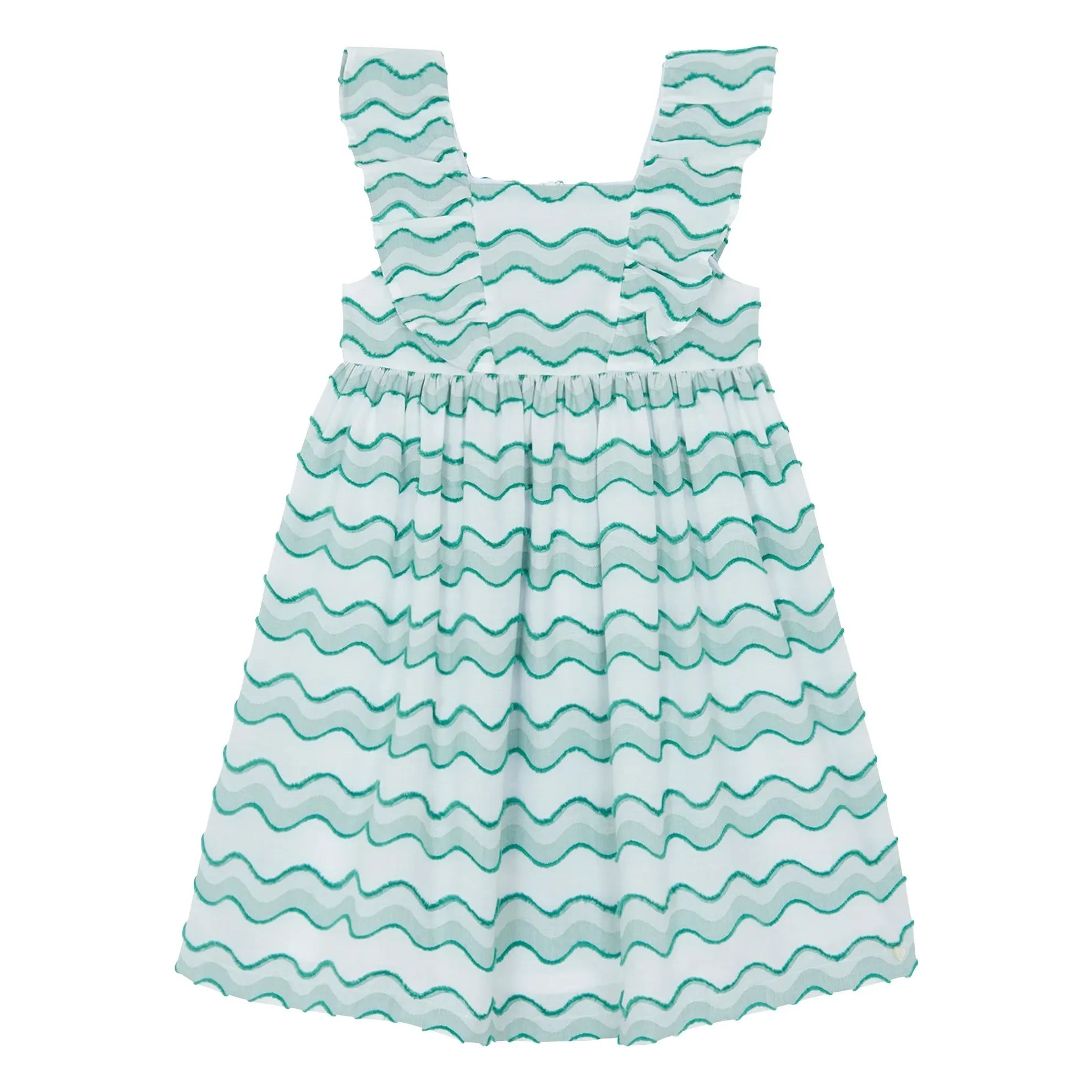Tartine et Chocolat - Wave Pattern Dress | Green
