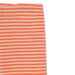 Tinycottons - Organic Cotton Ribbed Striped Leggings | Red