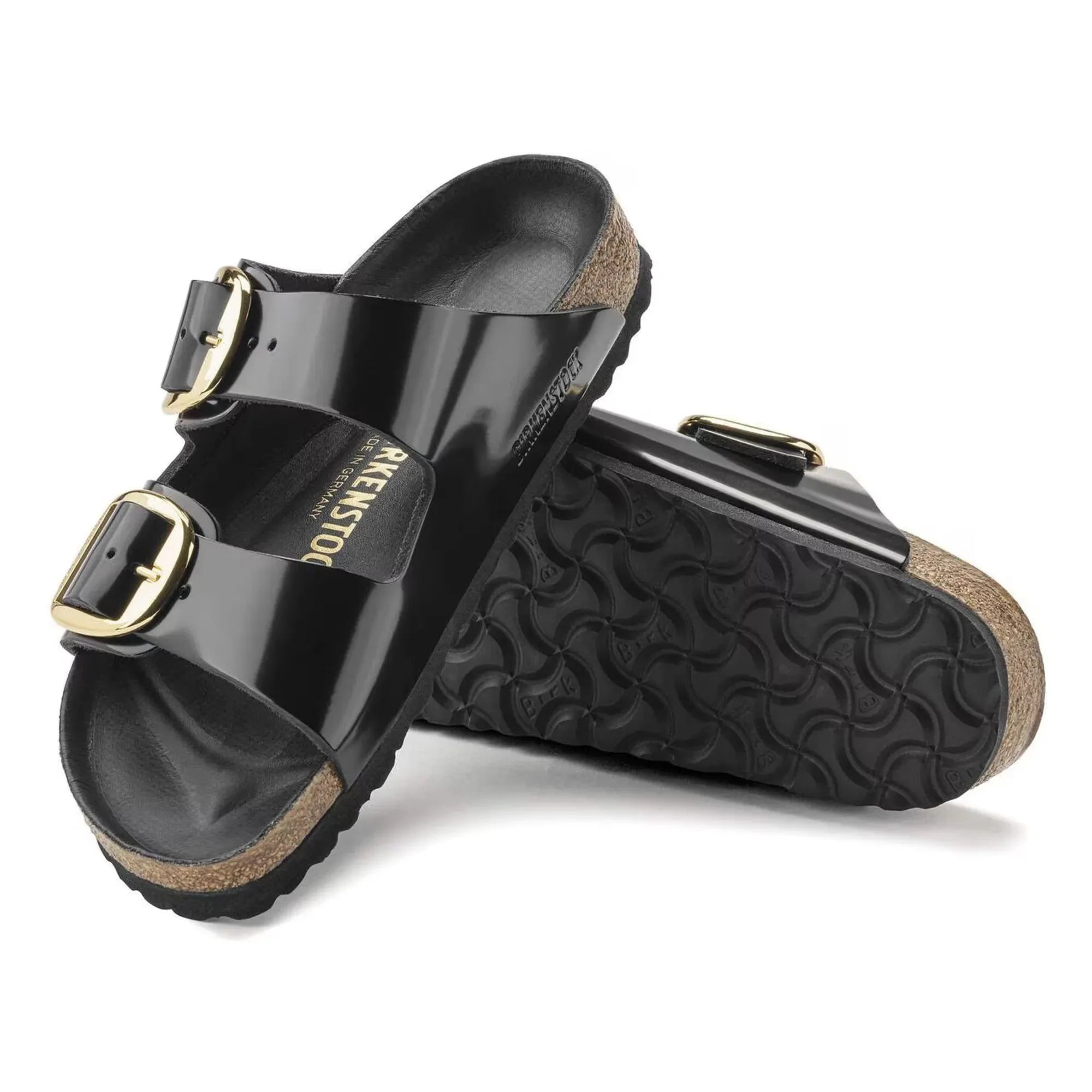 BIRKENSTOCK - Arizona Big Buckle Leather Sandal | Black