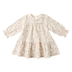 Quincy Mae - Organic Cotton Flower Dress | Ivory