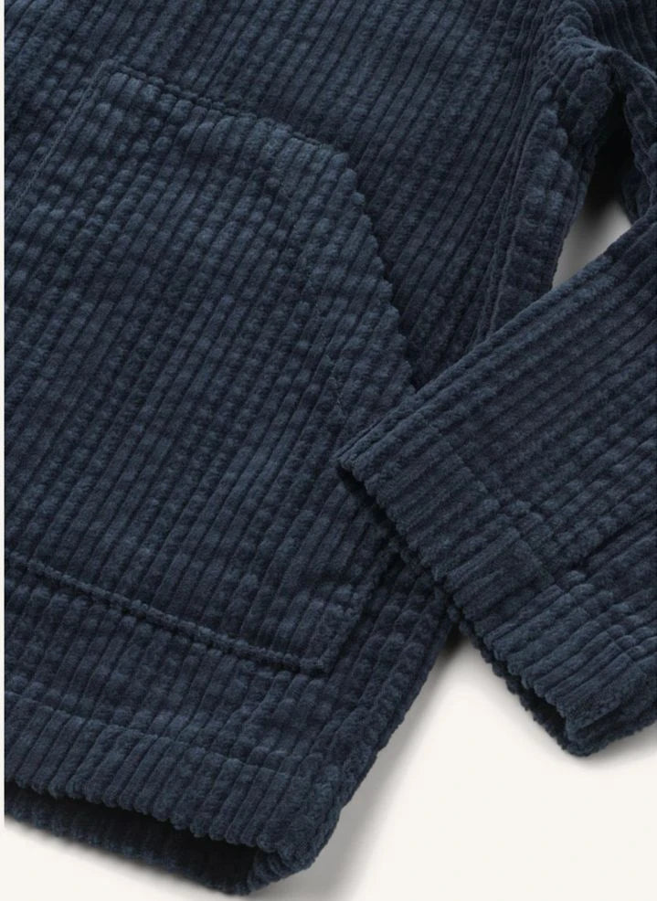 Liewood - Paulino Organic Cotton Velvet Overshirt | Navy