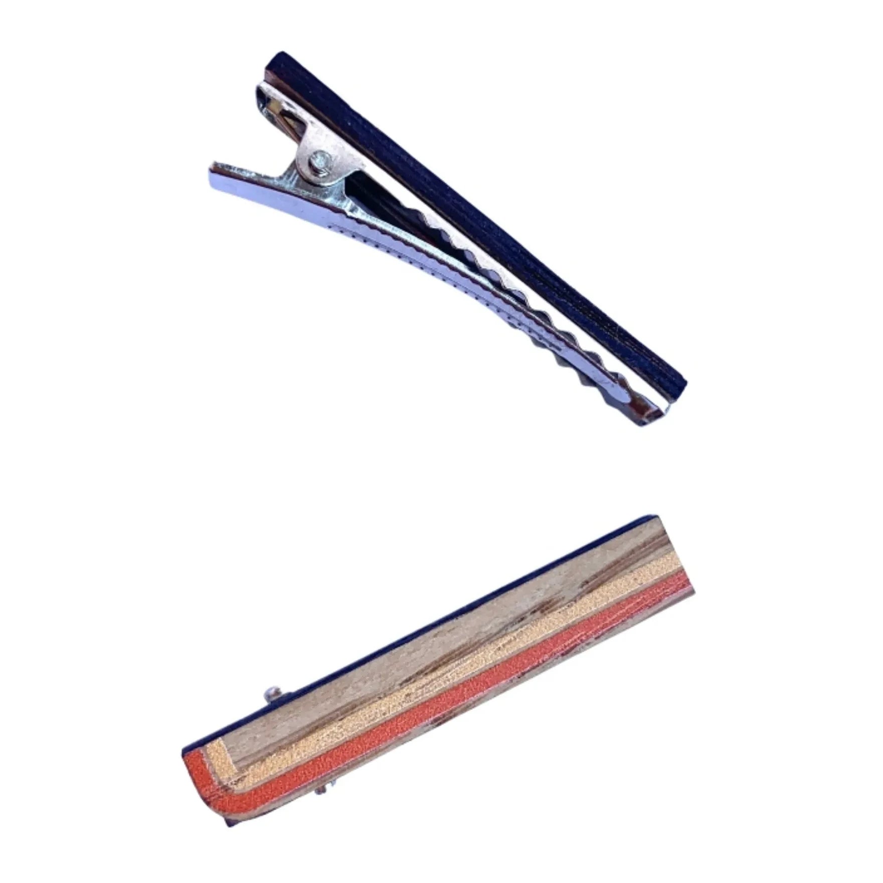 Beauw - Wooden Hair Clips - 2-piece Set | Orange