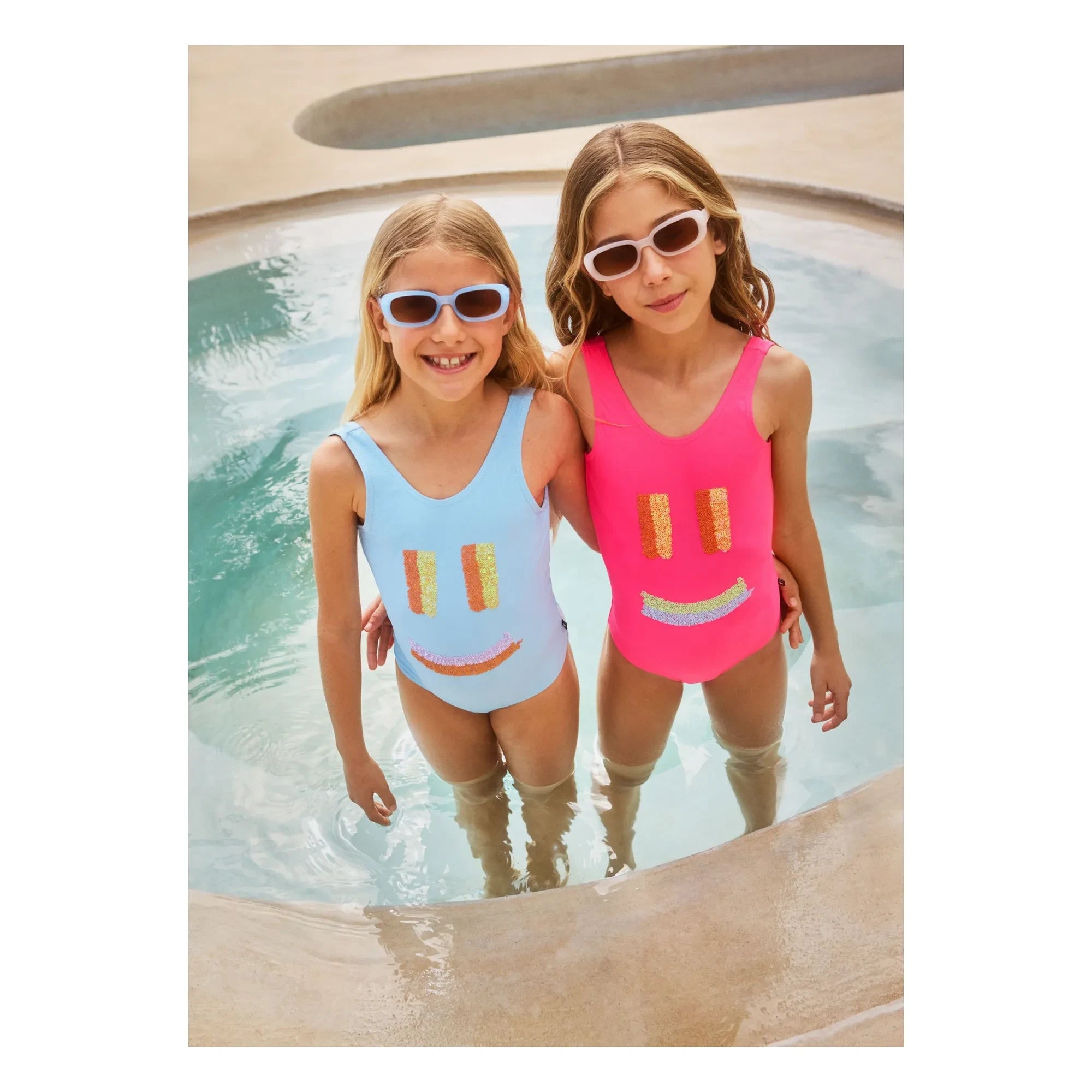 Molo - Nika Smile Swimsuit Made from Recycled Fibers | Fuchsia