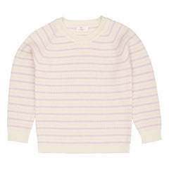 Copenhagen Colors - Striped Ribbed Merino Wool Sweater | Lilac