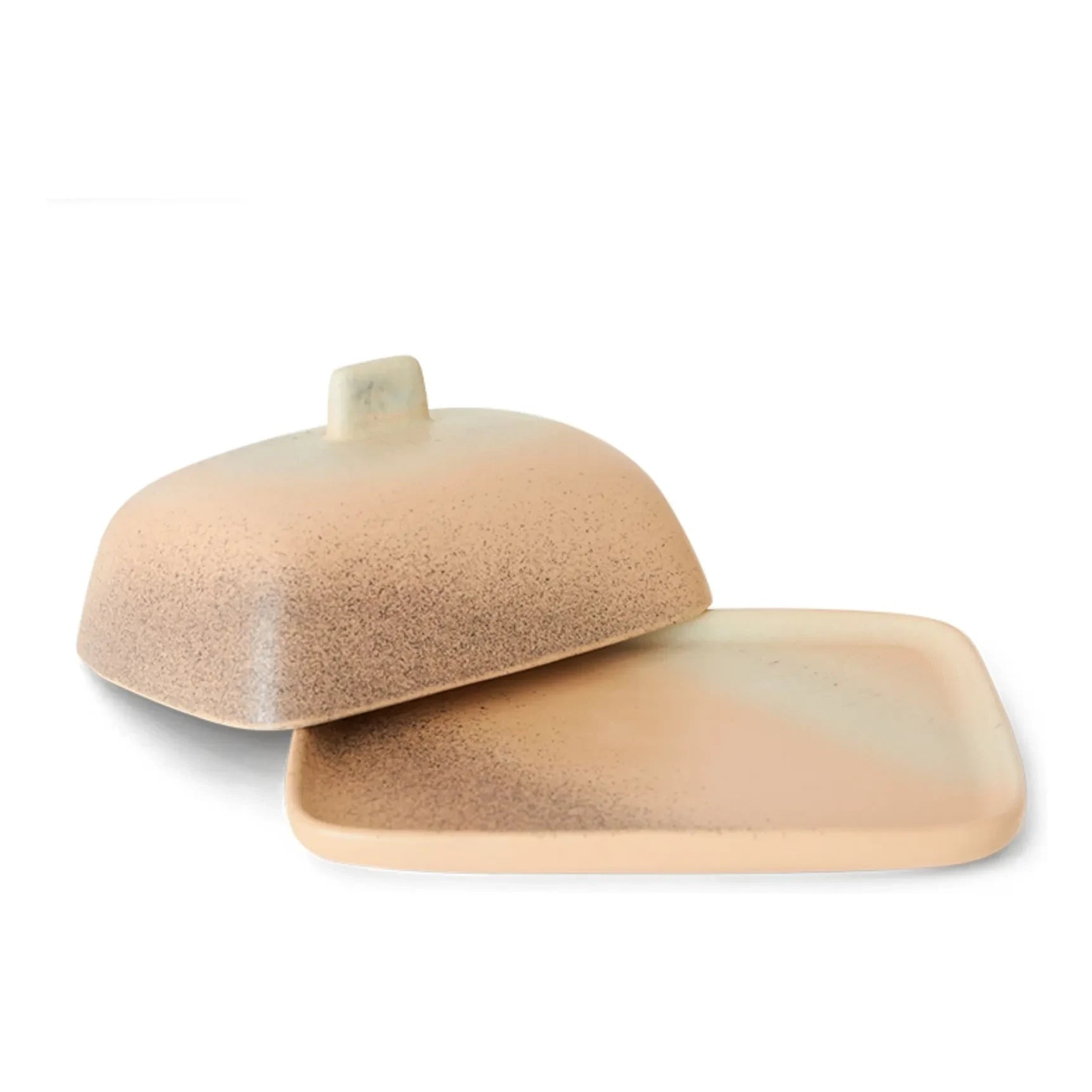 HKliving - Pink Stone Ceramic Butter Dish