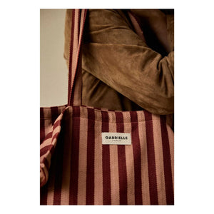 Gabrielle Paris - Garance Striped Weekend Bag | Red