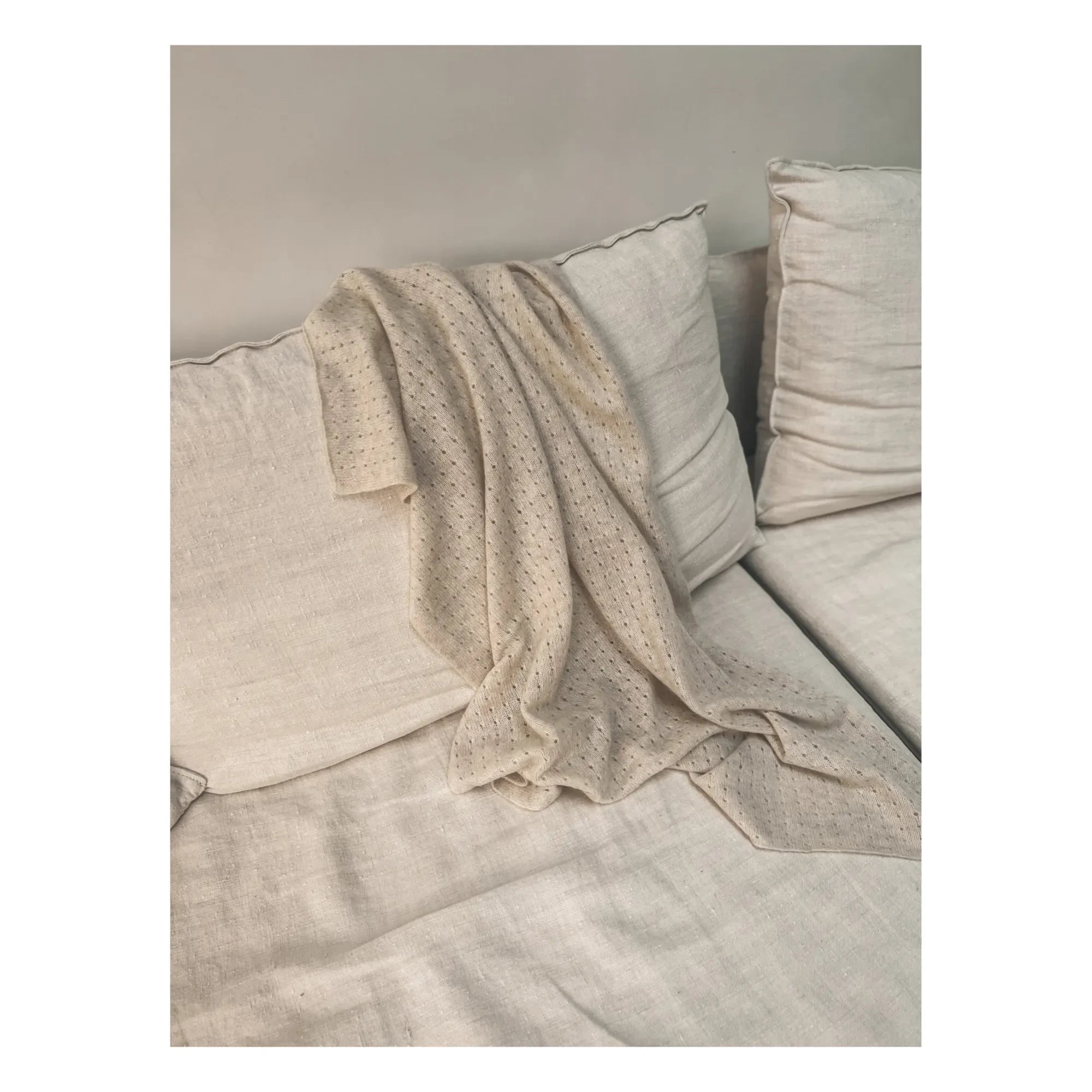 My Little Freckle - Organic Cotton Pointelle Blanket | Beige