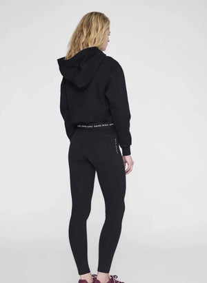 Anine Bing - Dany Cropped Cotton Sweatshirt | Black