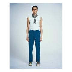 Homecore - Organic Cotton Elastic Waist Trousers | Blue