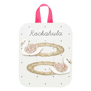 Rockahula Kids - Gold Colored Set of 2 Swan Hair Clips