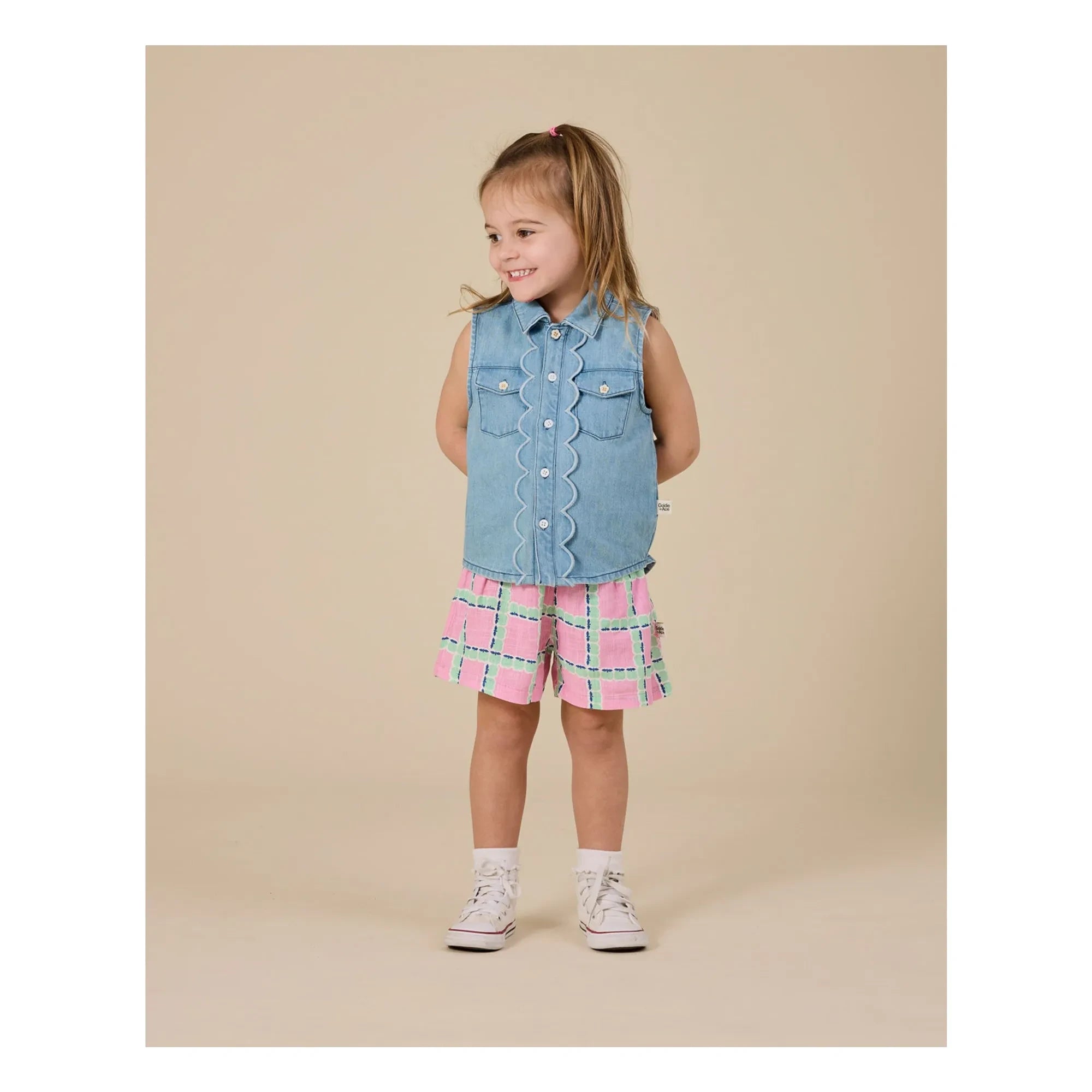 Goldie + Ace - Gingham Shorts | Pink