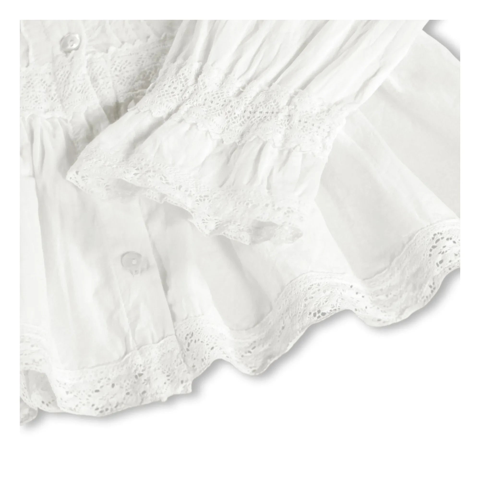 Molo - Reece Organic Cotton Ruffled Blouse | White
