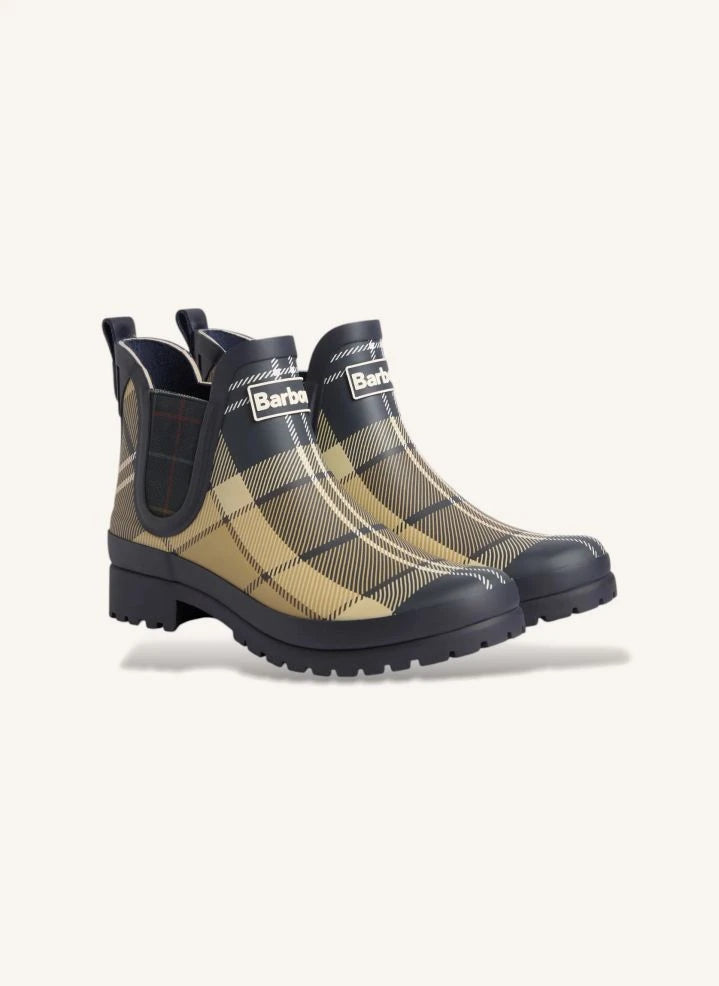 Barbour - Mallow Ekose Chelsea Yağmur Botları | Haki