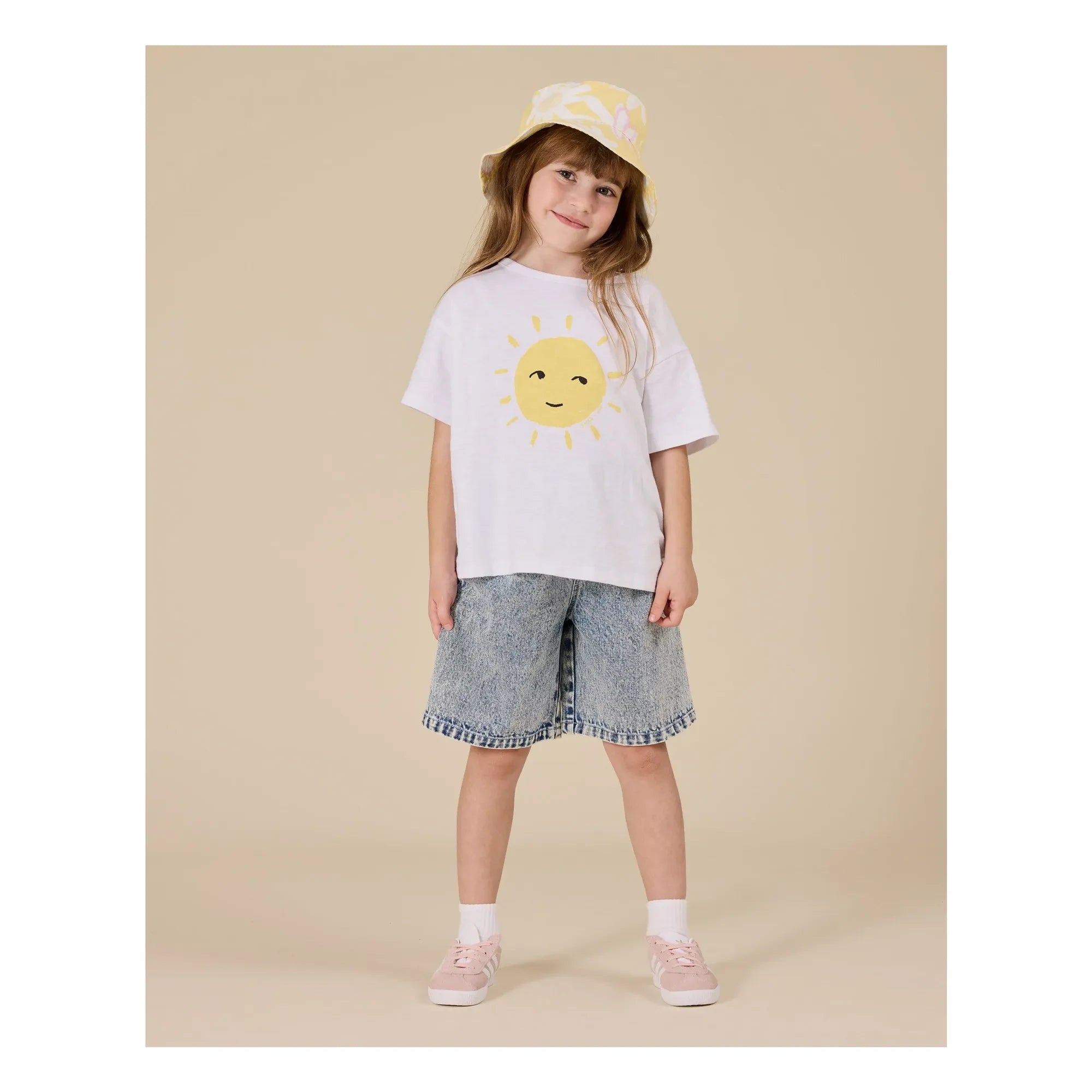 Goldie + Ace - Exclusive Goldie+Ace x Smallable - Oversized Sun T-Shirt | White