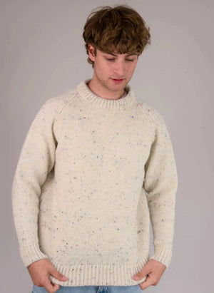 Origin Knitwear - Raglan Thick Wool Sweater | Ecru