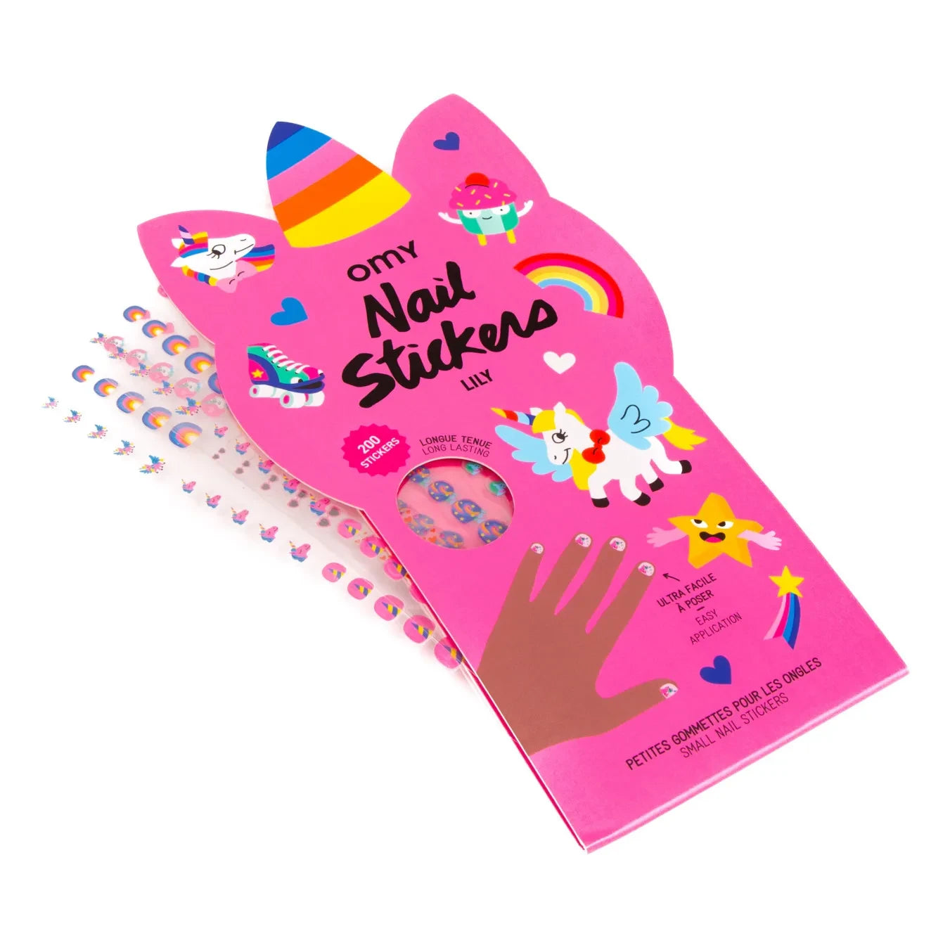 Omy - Nail stickers - Lily | Pembe