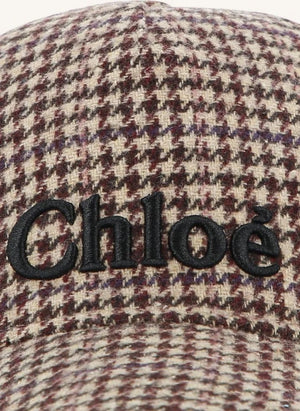 Chloé - Chloé Pied-de-Poule şapka | Kahverengi