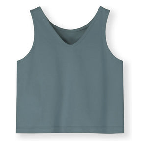 Gray Label - Box-Shaped Organic Cotton Top | Gray Blue