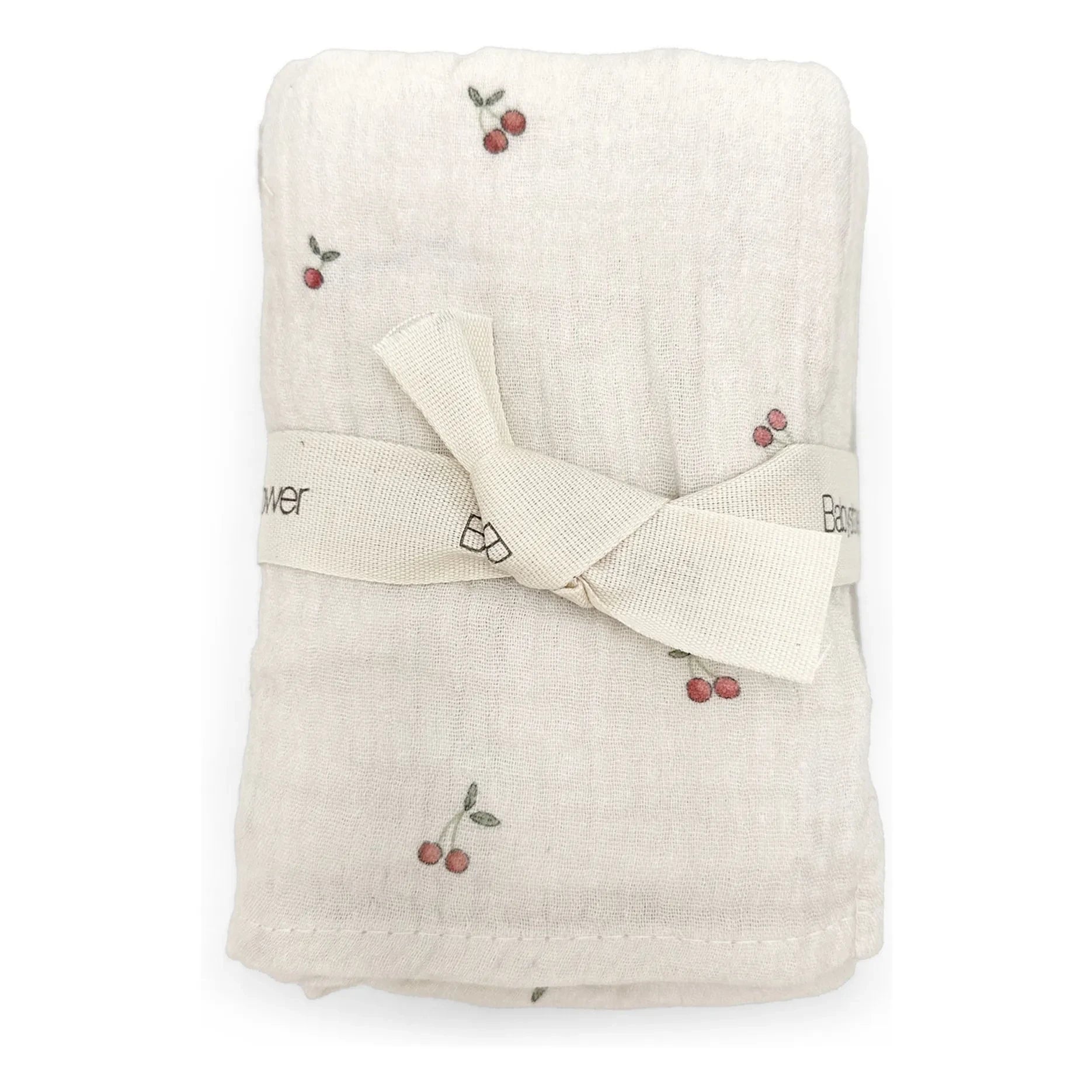 Baby Shower - Cherries Nappies - 3-piece Set | Ecru