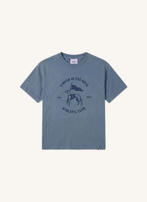 Finger in the nose - King Athletic Club Organic Cotton T-Shirt | Gray Blue