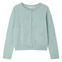 Bonpoint - Pointelle Lysia Organic Cotton Cardigan | Celadon