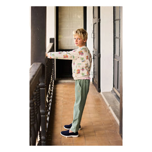 Arsène et Les Pipelettes - Organic Cotton Palm Sweatshirt | Heather Beige