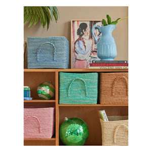 Rice - Rattan Storage Basket | Blue