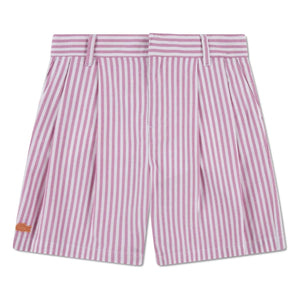 Lacoste - Striped Organic Cotton Pinch Shorts | Pink