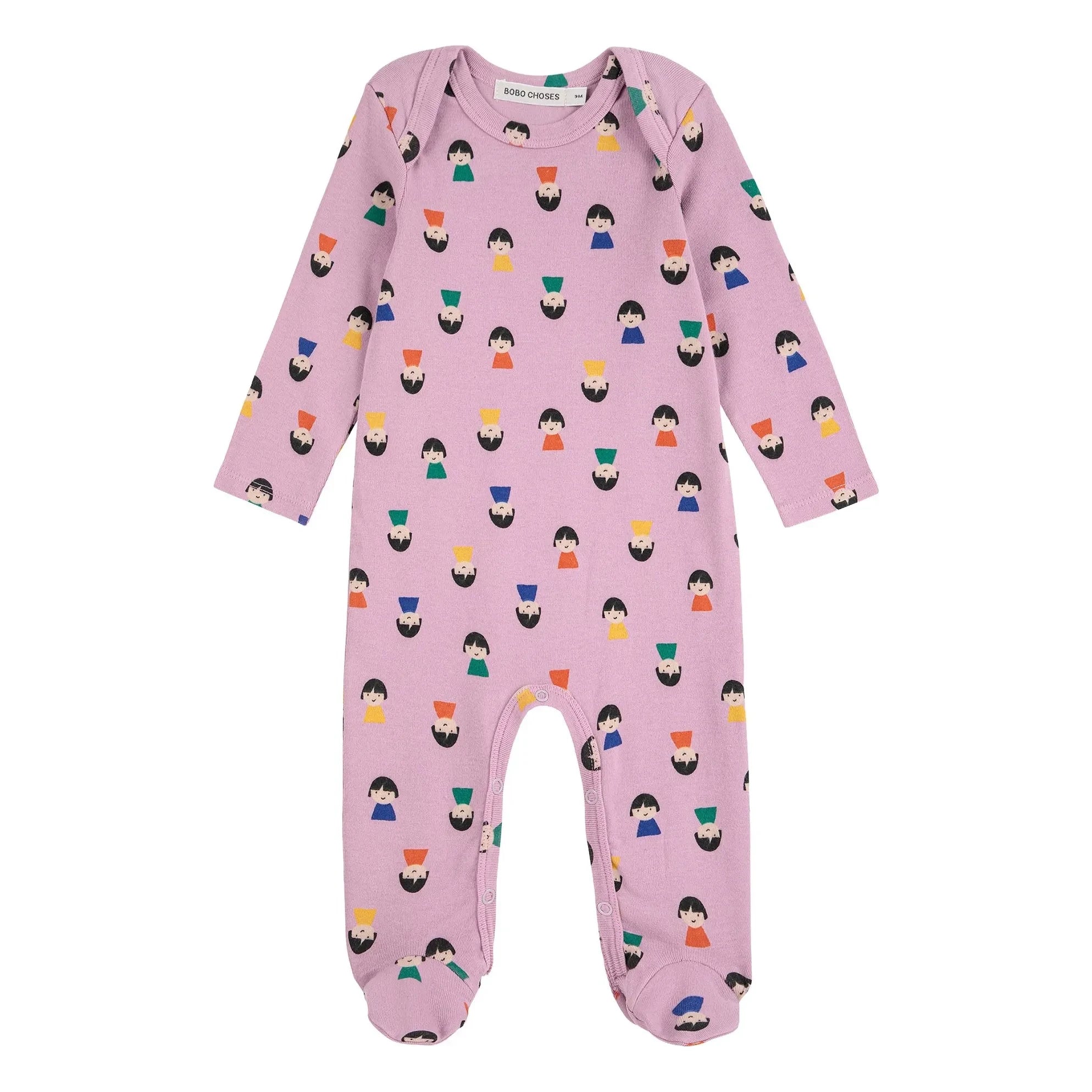 Bobo Choses - Pijama Uzun ve Bib Piyon Seti | Lila