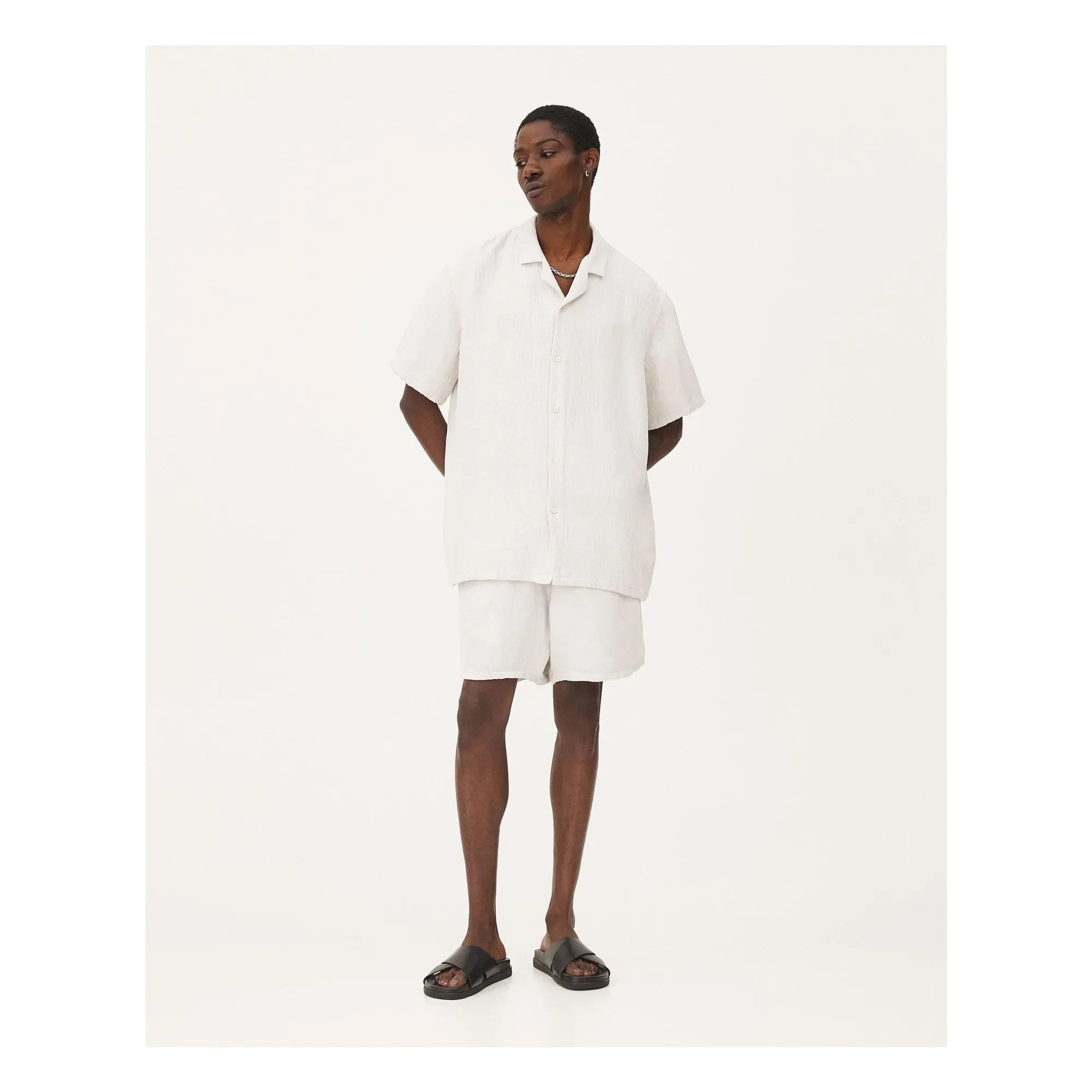 Noyoco - Orleans Linen Shirt | Light Gray