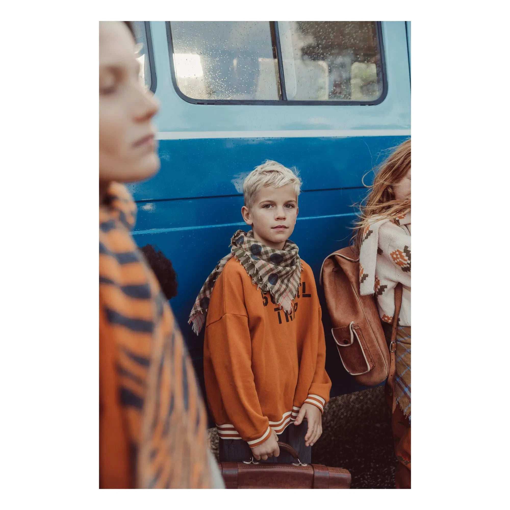 Piupiuchick - School Trip organik pamuk sweatshirt | Camel
