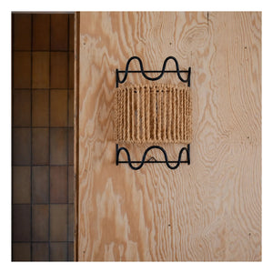 Honoré - Dolores Raffia & Metal Wall Lamp | Black