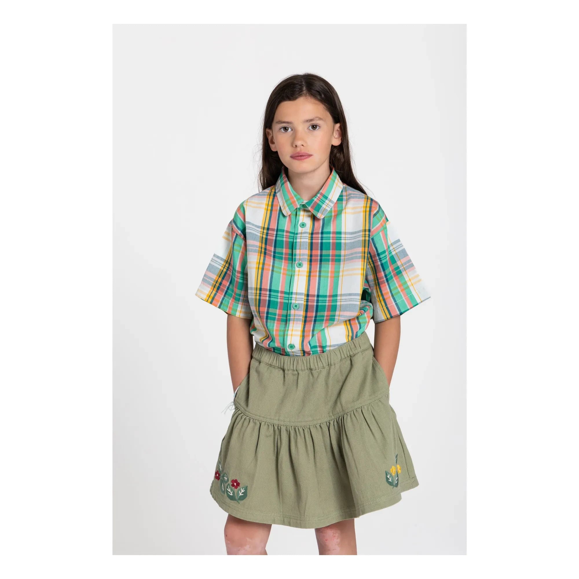 Hundred Pieces - Kaya Fleurie Skirt | Almond Green