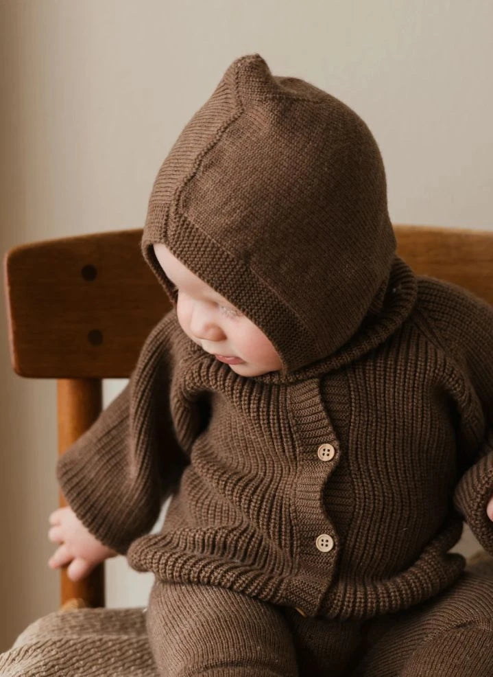 Hvid - Eddy Two-Tone Merino Wool Balaclava | Mocha