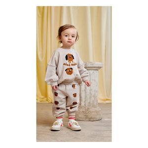 Mini Rodini - Doggies organik pamuk sweatshirt | Heather gri