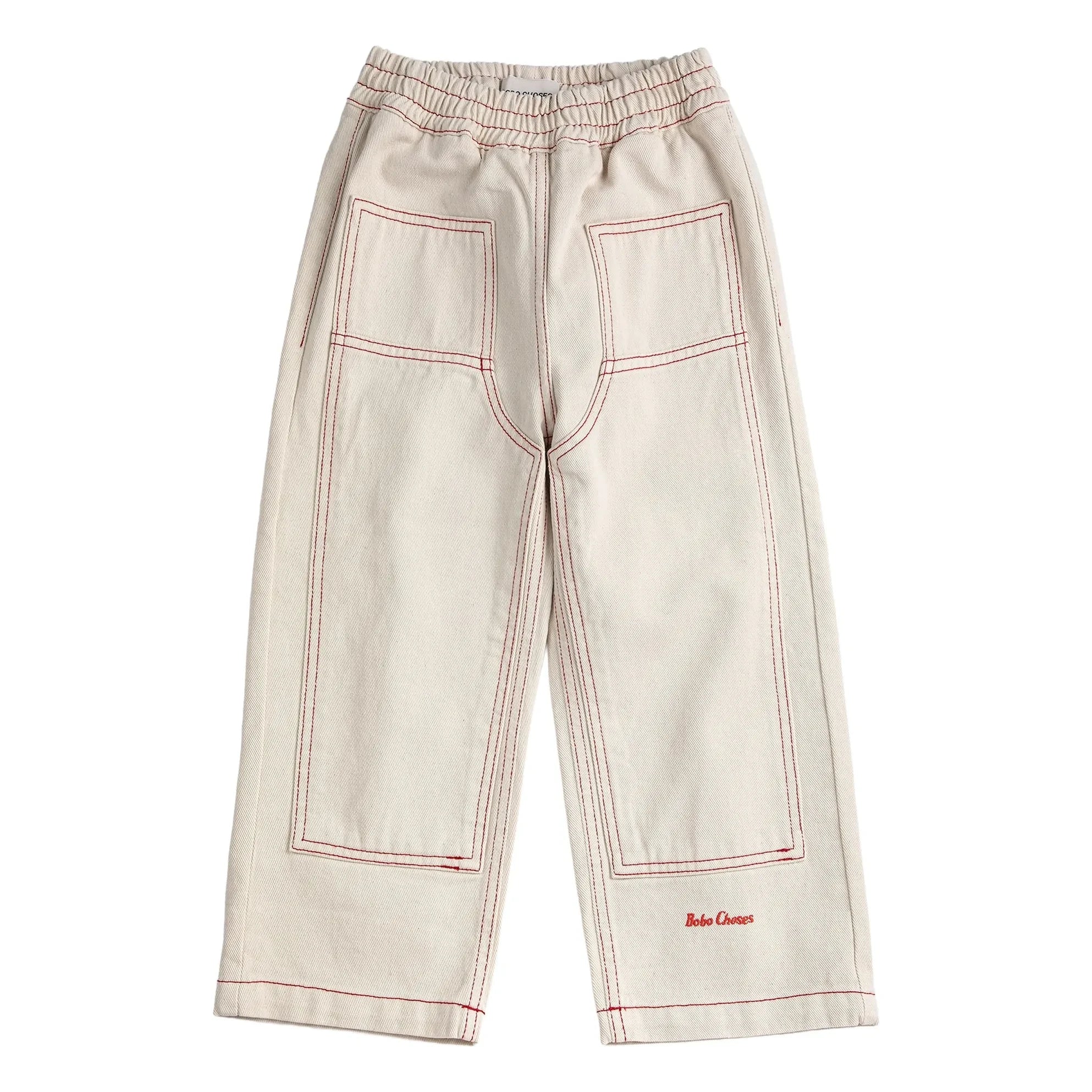 Bobo Choses - Organic Cotton Twill Panelli Pants | White