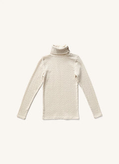 Soor Ploom - Cross-Stitched Fisherman's Neck | Beige Pink